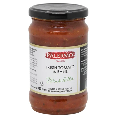Брускета Palermo з томатами та базиліком 320мл