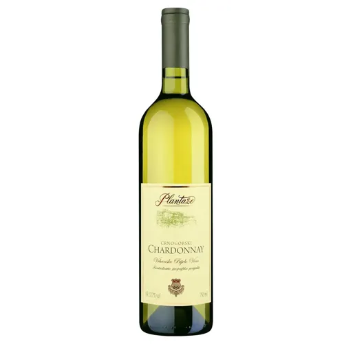 Вино Plantaze Crnogorski Chardonnay біле сухе 13,5% 0,75л