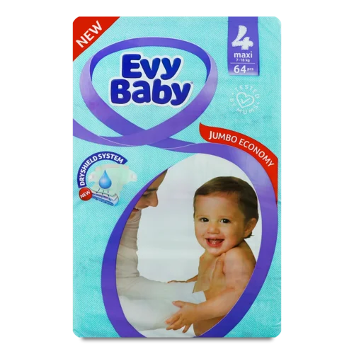 Дитячі Подгузники Maxi Jumbo Economy, 7-18 кг, 64 шт