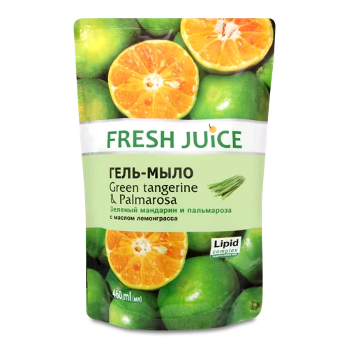 Гель-мило Green Tangerine & Palmarosa Fresh Juice, 460 мл, натуральне