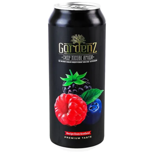 Сидр Gardenz лісові ягоди 5,4% 0,5л