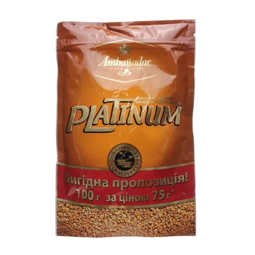 Кава Ambassador розчинна Platinum м/у 75г