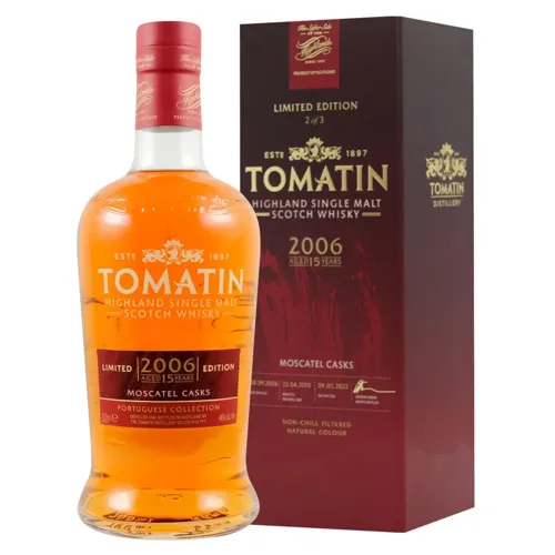 Віскі Tomatin Moscatel Casks 15 років 46% 0,7л