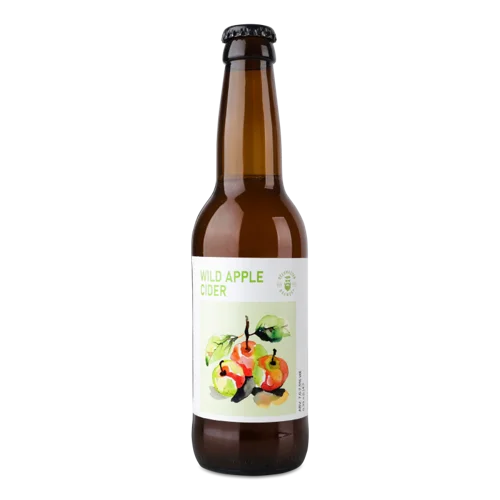 Сидр 0.33л 7-7.5% Шипучий Брют Пастеризований з Дикими Яблуками Beermaster, Пластикова Пляшка