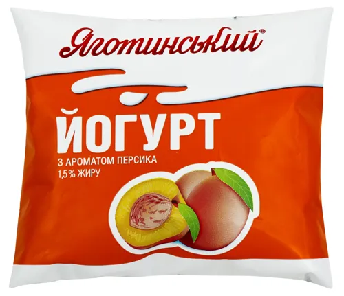 Йогурт 1.5% Персик Яготинський м/у 400г