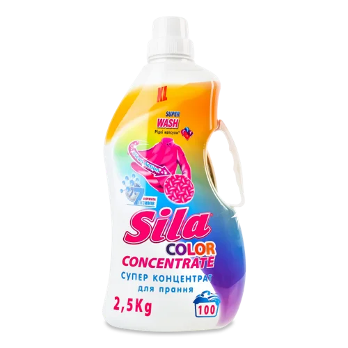 Засіб для Прання Концентрат Color Super Wash Sila, Для Кольорових Речей, 2.5кг