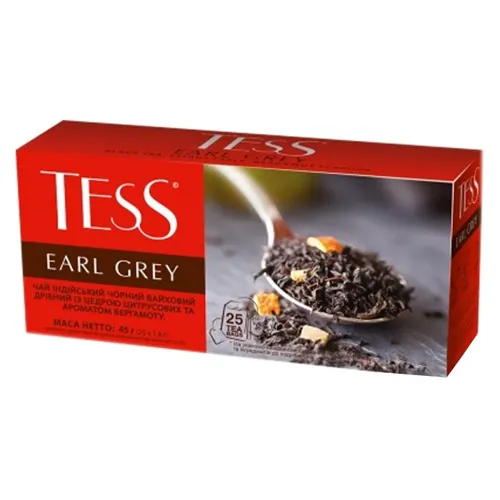 Чай чорний Tess Earl Grey в пакетиках 2г x 25шт