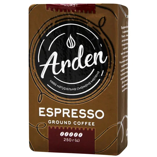 Кава мелена Arden Espresso натуральна смажена 250г