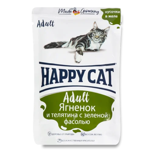 Корм Для Котів Happy Cat Ягненок-Телятина В Желє, В/ґ, 85 г