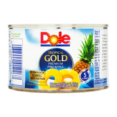 Ананаси консервовані у власному соку Dole з/б 227г