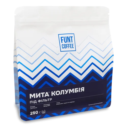Кава Натуральна Смажена В Зернах Мита Колумбія Funt Coffee, м/у 250г