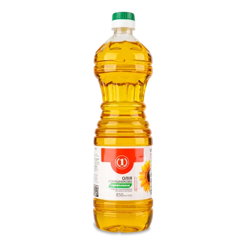 Олія Соняшникова Нерафінована Пресова Виморожена ТМ '1', п/пл 850мл