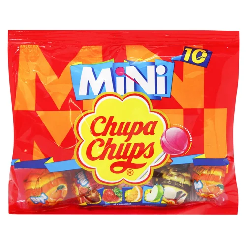 Карамель Chupa Chups Mini зі смаком полуниці, апельсина, коли та яблука 60г