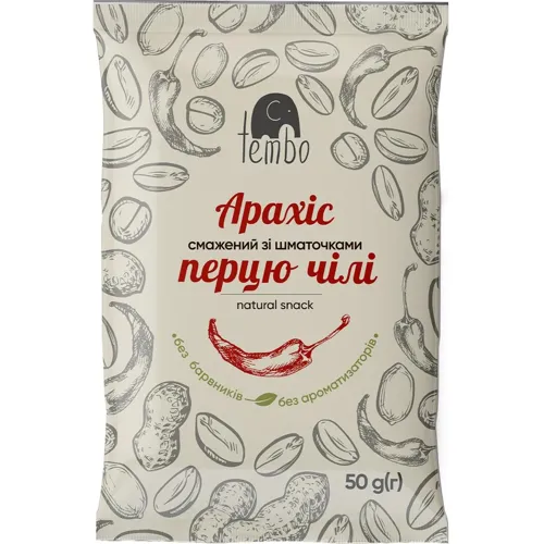 Арахіс Tembo зі шматочками перцю чілі 50г