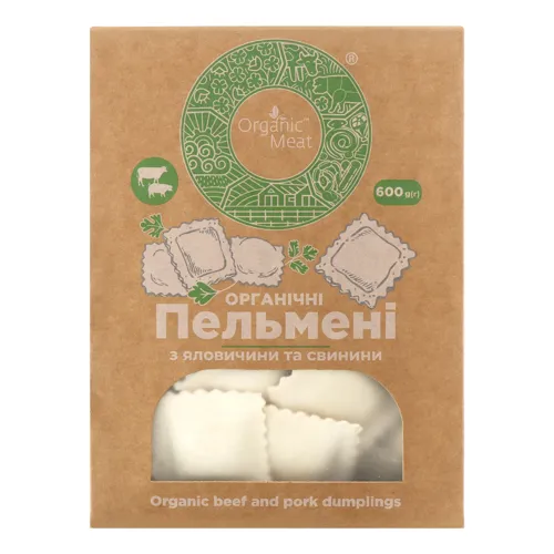 Пельмені органічні Яловичина-Свинина Organic Meat к/у 600г