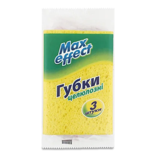 Губки Целюлозні Max Effect, 3 шт, в/с