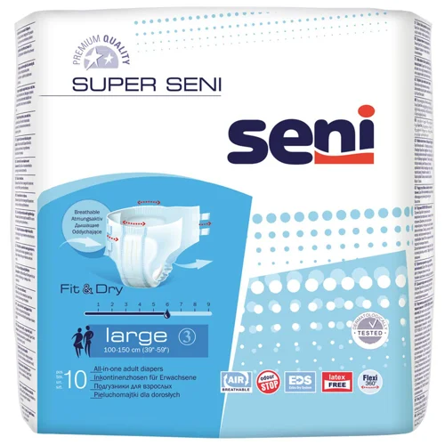 Підгузки для дорослих Супер Сені Large 3 (100-150см) 10шт