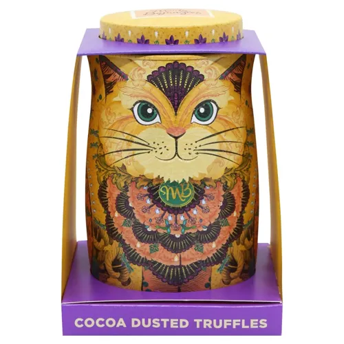 Трюфелі Monty Bojangles Savanna Gold Cat Tin з какао-пудрою та чипсами іриски 135г