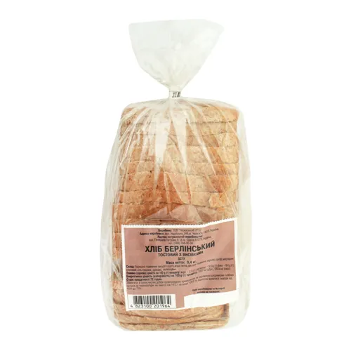 Хліб тостовий з висівками Берлінський Черкасихліб м/у 0.4кг