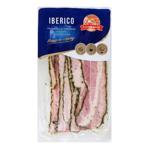 Грудинка зі свинини Iberico Салтівський м'ясокомбінат с/к в/у 120г