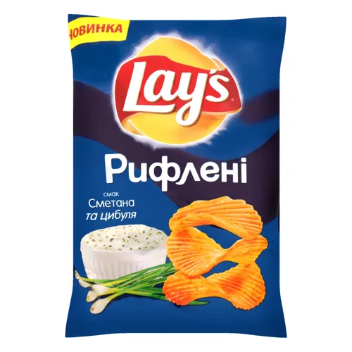 Чіпси картопляні зі смаком сметани та цибулі Lays м/у 133г
