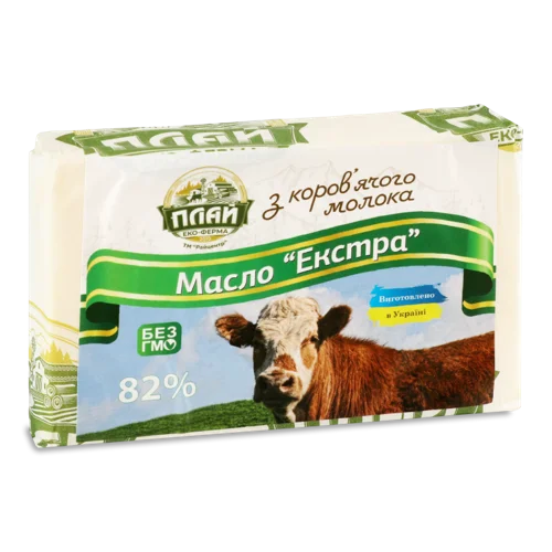 Масло З Коров'ячого Молока Екстра Вищого Ґатунку, 82%, Плай, кг