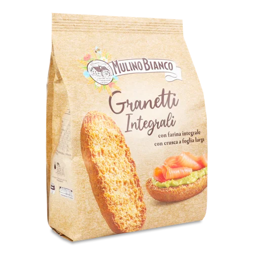 Крутони Вищого Ґатунку Mulino Bianco Granetti Цільнозернові, 100г