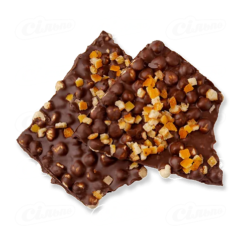 Шоколад молочний з фундуком та цукатами, кг