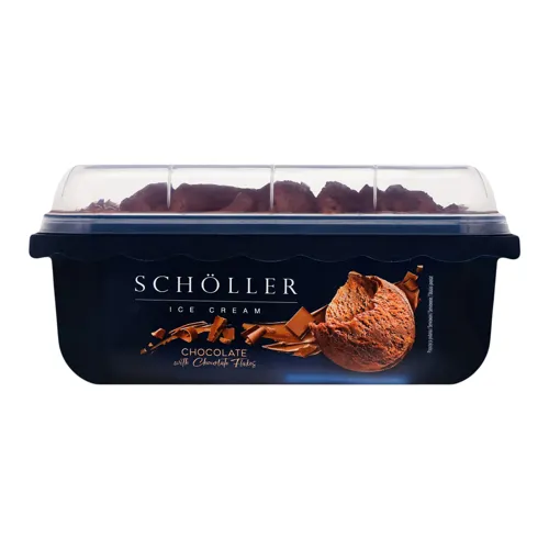 Морозиво шоколадне з шоколадною крихтою Scholler п/у 564г