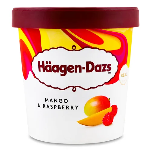 Морозиво Haagen-Dazs манго-малиновe пюре відро 500мл