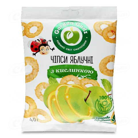 Чіпси Gadz яблучні з кислинкою 40г