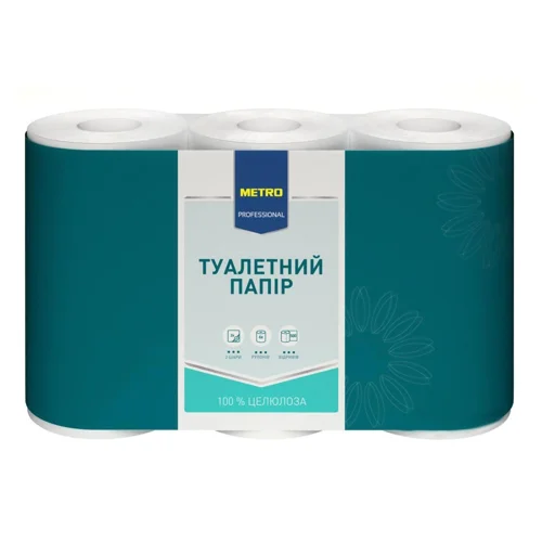 Туалетний папір Metro Professional 2-шаровий білий 6шт
