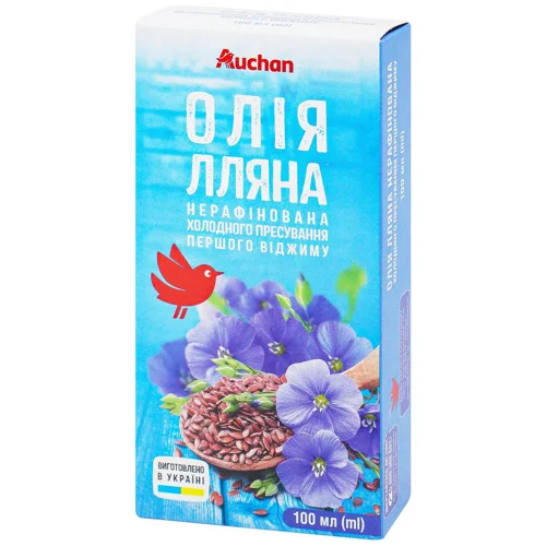 Олія лляна Auchan 100мл