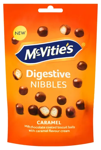 Печиво-драже з молочним шоколадом і карамелью Nibbles McVitie's м/у 120г