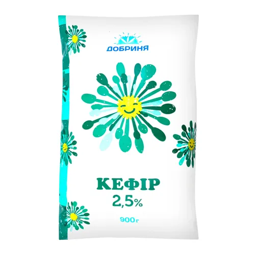 Кефір 2.5% Добриня м/у 900г
