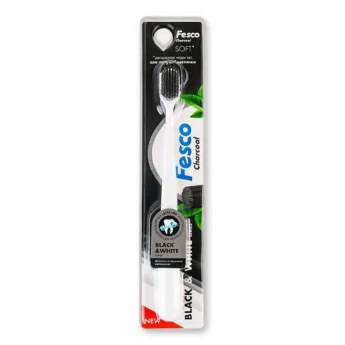 Зубна Щітка Біла Soft Charcoal Black&White, В/ґ, 1шт