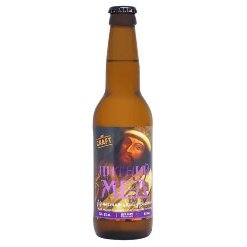 Напій слабоалкогольний Holiday Brewery Мед Монастирський Духмяний питний 6% 0,33л