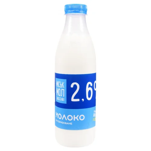 Молоко Міськмолзавод №1 пастеризоване 2,6% 850г