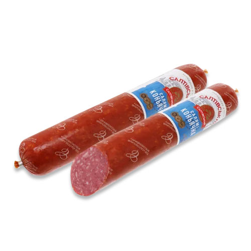 Ковбаса Салямі Напівкопчена Коньячна Салтівський М'ясокомбінат, н/к, в/у, 0.5 кг