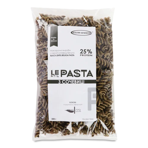 Макарони З Чорної Сочевиці Белуга Lentil Pasta В/ґ, 300г