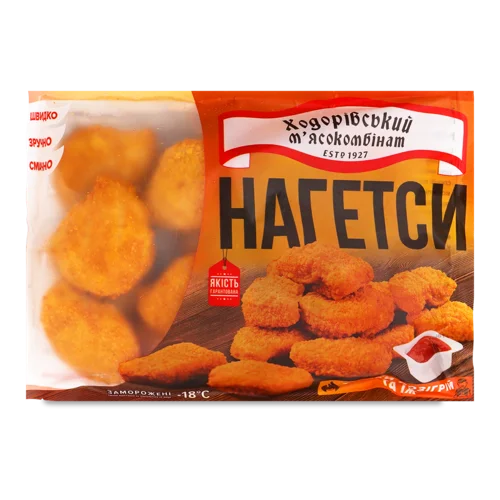 Нагетси Заморожені Вищого Ґатунку Ходорівський М'ясокомбінат, 390г