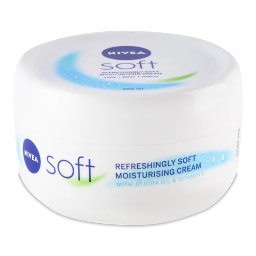 Крем Для Обличчя, Рук Та Тіла Освіжаючий Зволожуючий Soft Nivea, 200мл