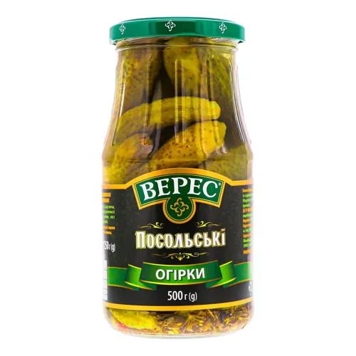 Огірки мариновані Посольскі Верес с/б 500г