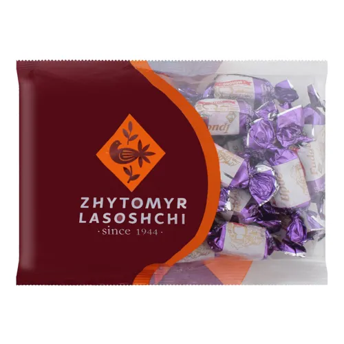 Ірис напівтвердий тиражний зі смаком молока Zhytomyr Lasoshchi м/у 180г