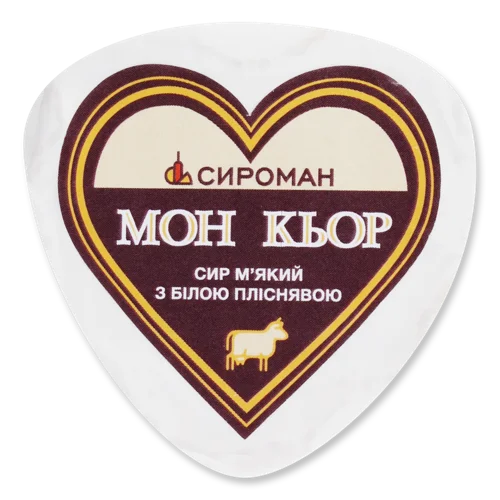 Сир М'який З Білою Пліснявою Мон Кьор Сироман, 36.94% Жиру, кг