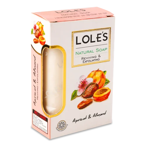 Натуральне Мило Lole's з Абрикосом і Мигдаль, в/ґ, 100 г