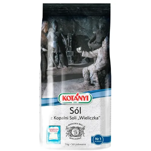 Сіль Kotanyi йодована з соляних копалин Величка дрібна 1кг
