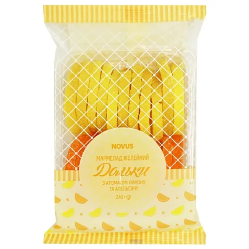 Мармелад Novus з ароматом лимону та апельсину 240г