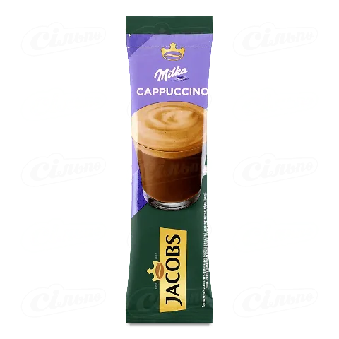 Напій кавовий «Jacobs 3 в 1 Milka Cappuccino», 18г