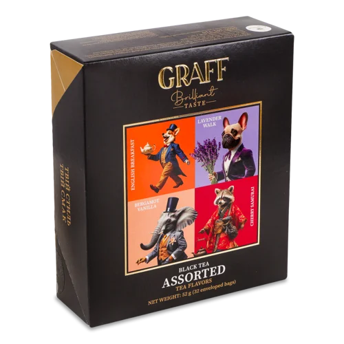 Чай Чорний Байховий Асорті Чайних Смаків Graff, к/у 32шт